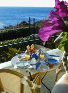 Vue mer de la terrasse de l'hotel